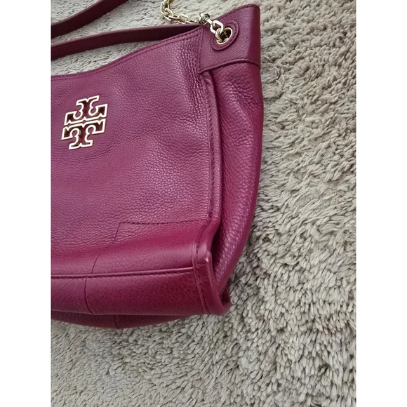 Tory burch smitten small slouchy tote bag maroon